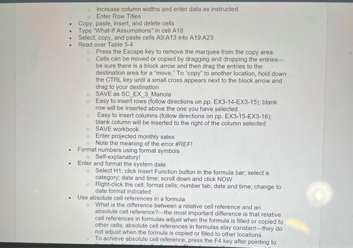 Lecture Notes For Module 03 Working With Large Worksheets Charting And What If Analysis Manola Department Stores Inc 3