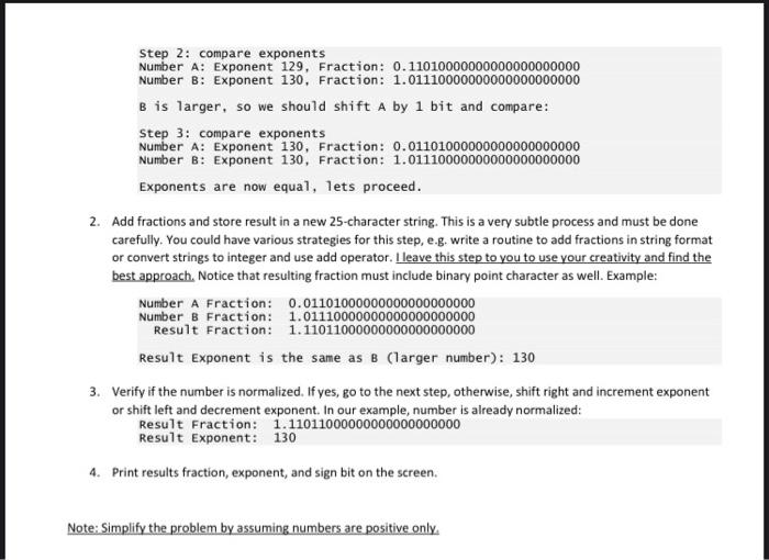 Input Output Format Assume We Have Sign Bit Exponent And Fraction Individually For Every Input Number For Example 54 2