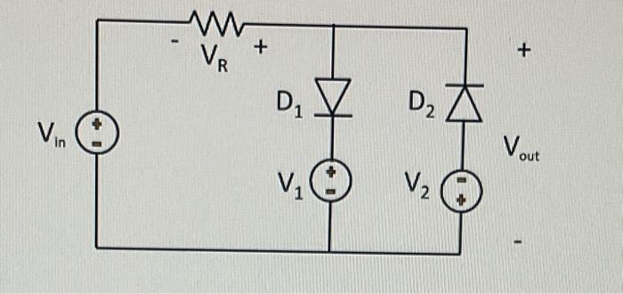Assume That Each Diode Can Be Modeled As An Ideal Diode In Series With A Voltage Source Having Vf 0 7v The Resistor 1