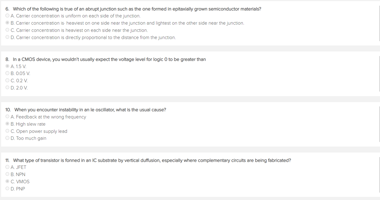 6 Which Of The Following Is True Of An Abrupt Junction Such As The One Formed In Epitaxially Grown Semiconductor Materi 1