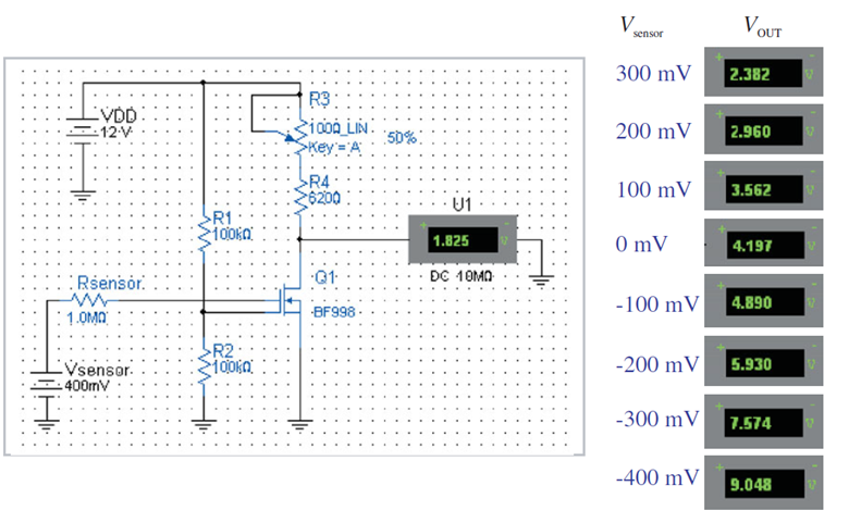 Rheostat R3 Is Used To Calibrate The Sensor Circuits So It Has The Output Voltage For A Given Sensor Input Voltage As Sh 1
