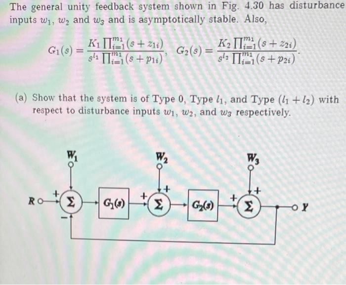 The General Unity Feedback System Shown In Fig 4 30 Has Disturbance Inputs W W And We And Is Asymptotically Stable 1