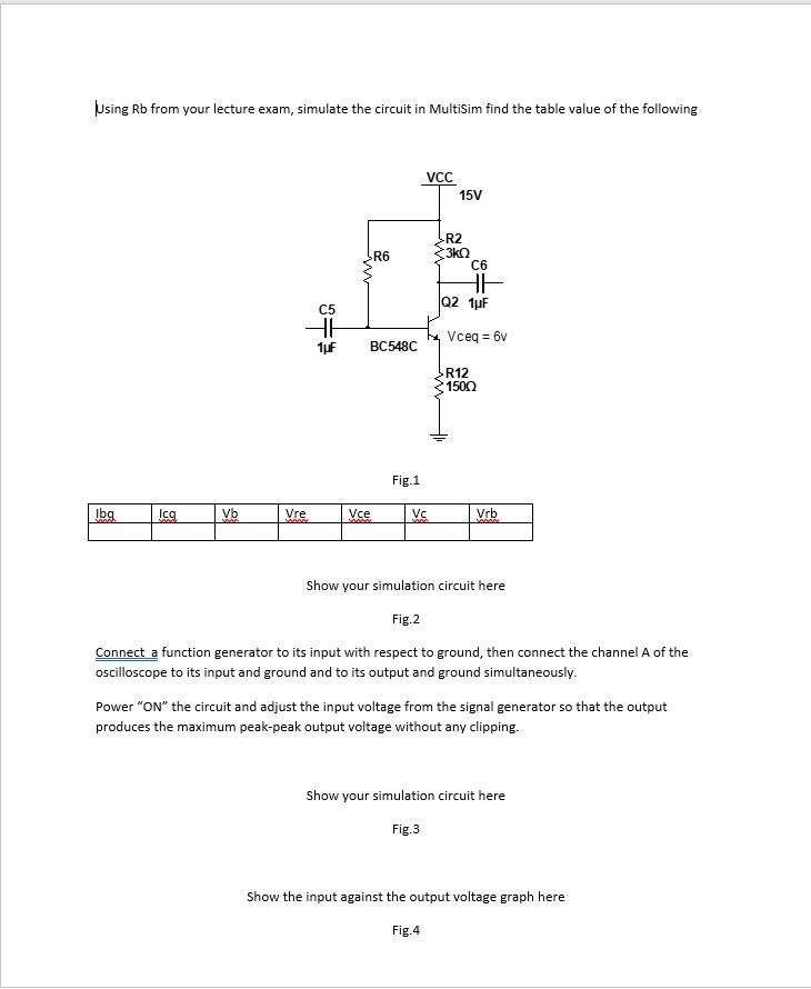 Multisim Task Instructions Do This Task Only If You Have Multisim Application Since I Need A Simulation Coming From Mul 1