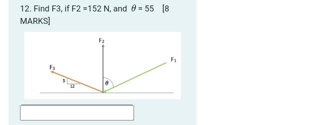 12 Find F3 If F2 152 N And 0 55 8 Marks Fa 5 12 F F 1