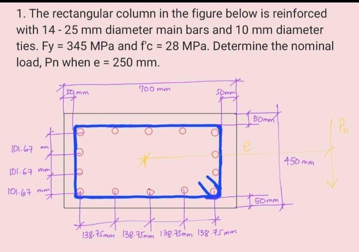 Reinforcement Concrete Design Solve The Problem Step By Step If Complete Answer And Solution I Give You Thump Up 1