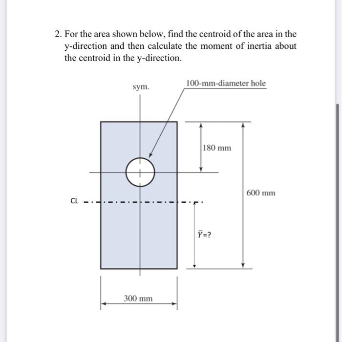 1 For The Composite Areas Shown Below Calculate The Moment Of Inertia About Axis X X And Y Y Note That The X X Axis I 2
