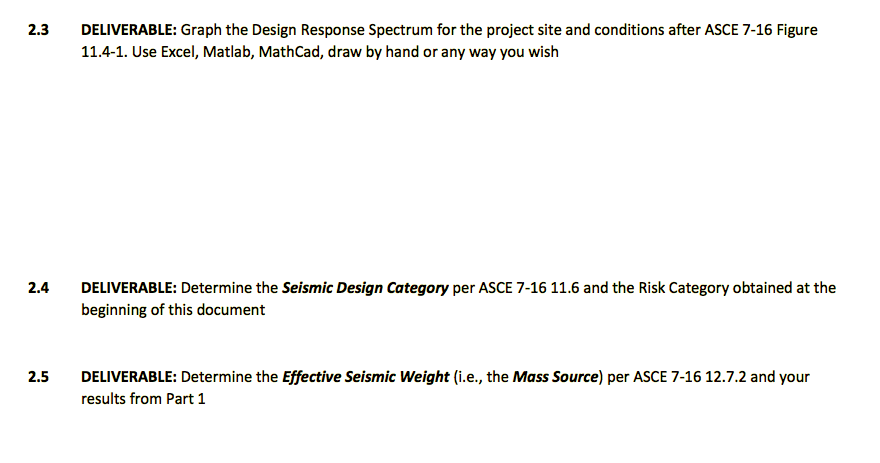 2 3 Deliverable Graph The Design Response Spectrum For The Project Site And Conditions After Asce 7 16 Figure 11 4 1 U 1