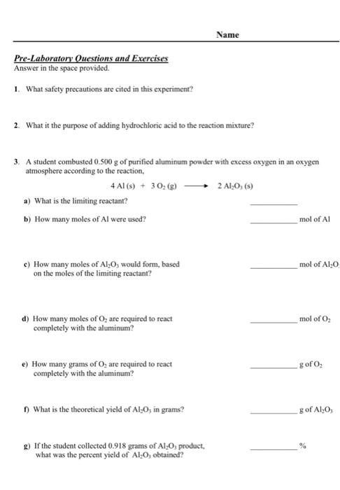 Experiment Determination Of Reaction Yield Introduction Stoichiometry Calculations Are About Calculating The Amounts O 7