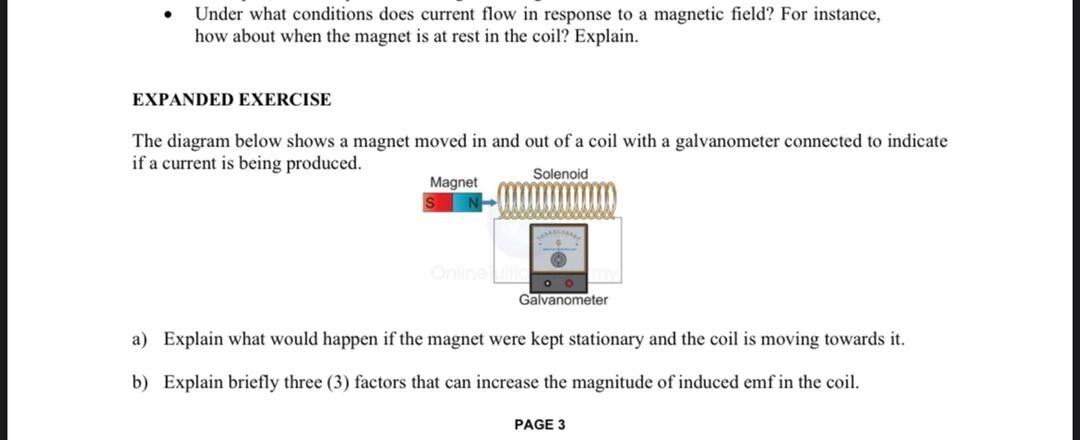 Under What Conditions Does Current Flow In Response To A Magnetic Field For Instance How About When The Magnet Is At R 1