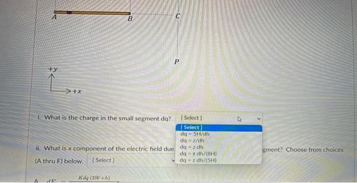 A Thin Rod Has Uniform Charge Per Tength Z The Distance Between Point A And Point 8 Is Sw And The Distance Between Poin 2
