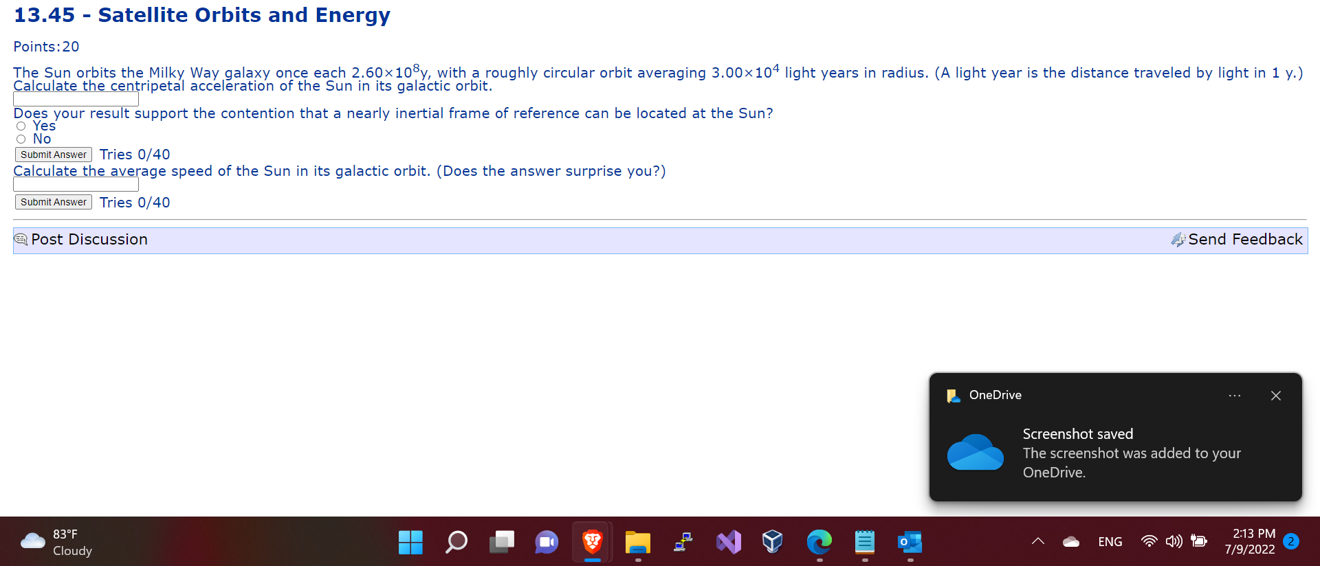 13 45 Satellite Orbits And Energy Points 20 The Sun Orbits The Milky Way Galaxy Once Each 2 60 108y With A Roughly Circ 1