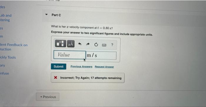Ch04 Hw Attempt 1 Problem 4 6 A Skateboarder Travels On A Horizontal Surface With An Initial Velocity Of 3 8 M S Toward 3
