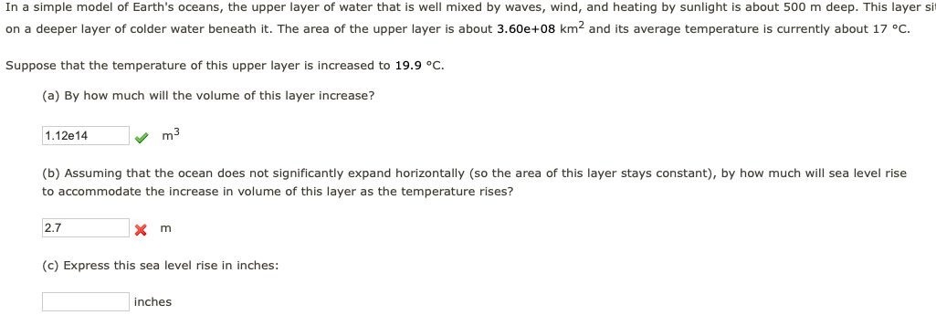 In A Simple Model Of Earth S Oceans The Upper Layer Of Water That Is Well Mixed By Waves Wind And Heating By Sunlight 1
