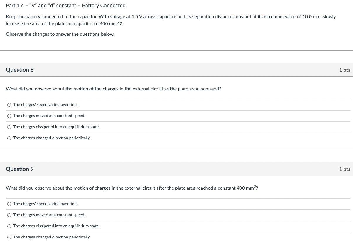Need Help With These Thank You Lab Simulator Https Phet Colorado Edu Sims Html Capacitor Lab Basics Latest Capacit 2