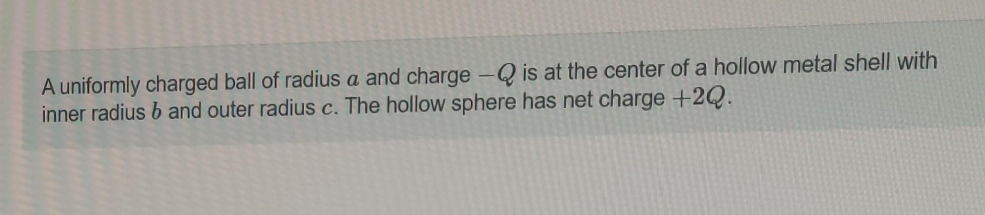 Part A Determine The Electric Field Strength In The Region R A Give Your Answer As A Multiple Of Q E0 Express Your An 2