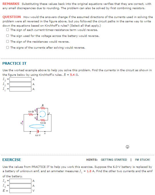 Remarks Substituting These Values Back Into The Original Equations Verifies That They Are Correct With Any Small Discre 1