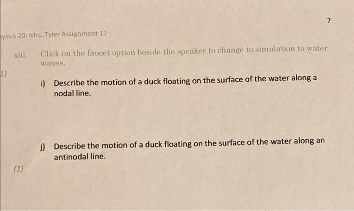 I Open The Phet Wave Interference Lab By Typing The Following Link Into Yourweb Browser Bit 1y 2u2tqvwil Select The I 1