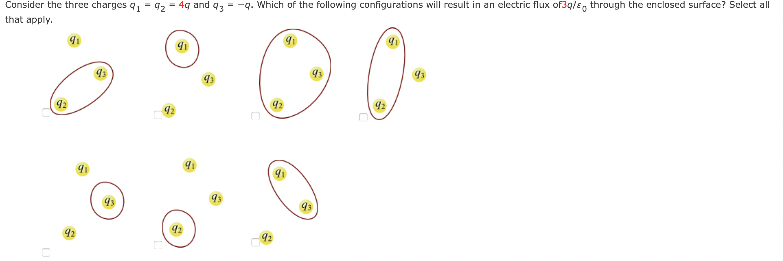 Consider The Three Charges 9 9 49 And 93 That Apply 0 92 91 92 91 93 93 0 92 91 92 91 93 93 Q Which Of The Fo 1