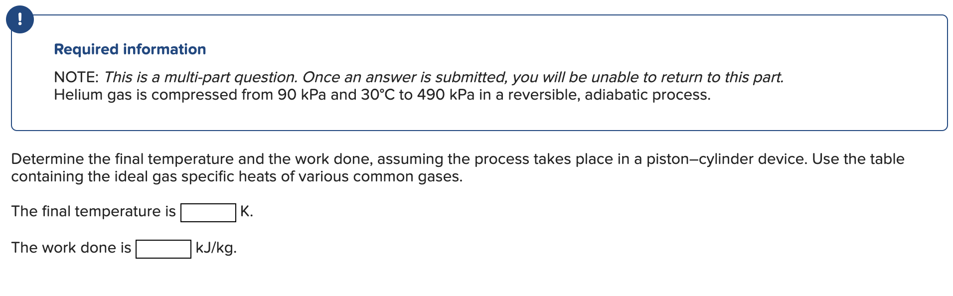 Required Information Note This Is A Multi Part Question Once An Answer Is Submitted You Will Be Unable To Return To 1