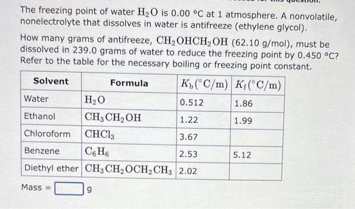 The Boiling Point Of Diethyl Ether Ch3 Ch Och2 Ch3 Is 34 500 C At 1 Atmosphere K Diethyl Ether 2 02 C M In A 3