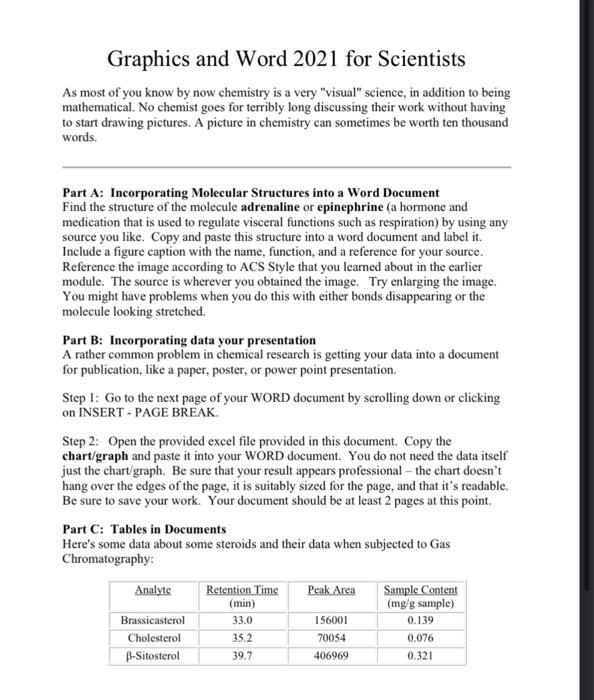 Graphics And Word 2021 For Scientists As Most Of You Know By Now Chemistry Is A Very Visual Science In Addition To Be 1