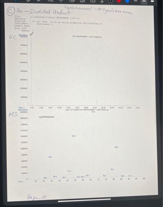 Given The Accompanying Gc Ms Data Pgs 8 10 26 Is The Crude Product A B Ready For Re Distillation A Or Should It 4