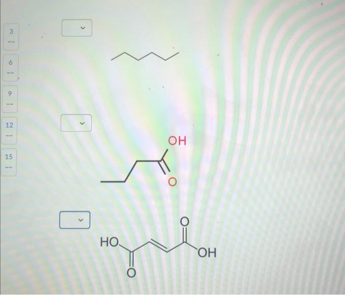 Match The Following Compound Names With The Corresponding Diagram Cis 3 Heptene 2 4 Heptadiene Trans 3 Heptene 1 3 He 3