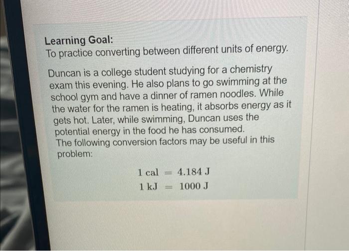 Part A Duncan Takes A Break From Studying And Goes To The Gym To Swim Laps If Swimming Burns 9 35x105 Cal Per Hour How 2