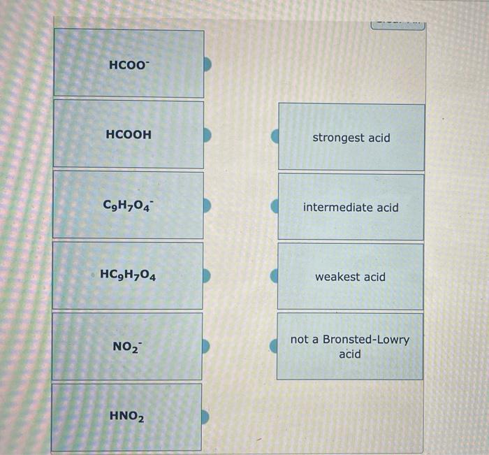 The Following Reactions All Have K 1 1 C9h7o4 Aq Hcooh Aq Hc9h7o4 Aq Hcoo Aq 2 No2 Aq Hc9h7o4 A 1