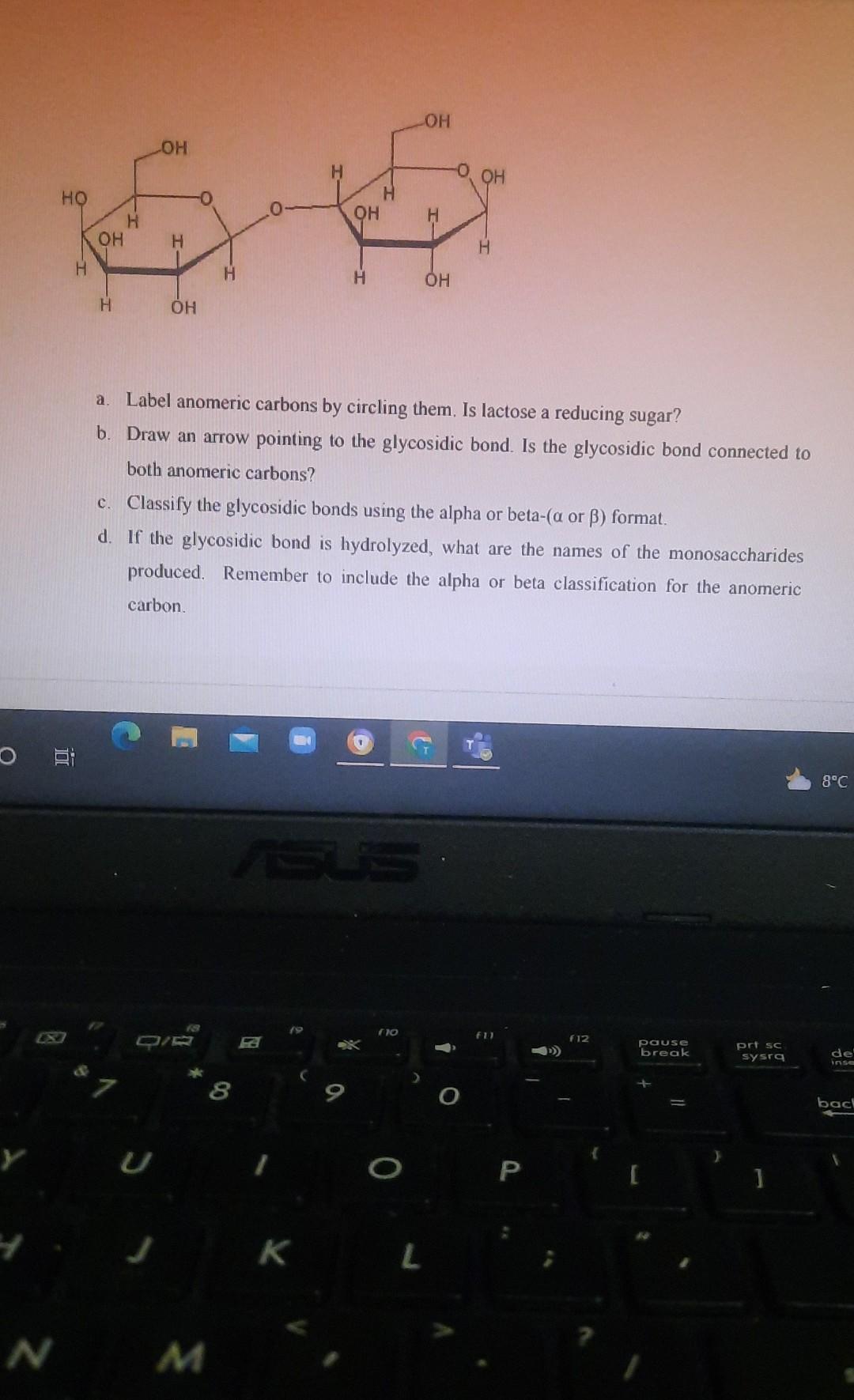 5 O Y N 2 Study The Following Structure And Answer The Questions That Follow 18 Q R U 3 Determine The Value Of In Eac 2