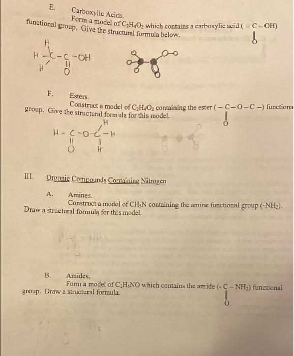E Functional H H C C Oh 0 Carboxylic Acids Form A Model Of C H4o Which Contains A Carboxylic Acid C Oh Group Give 1