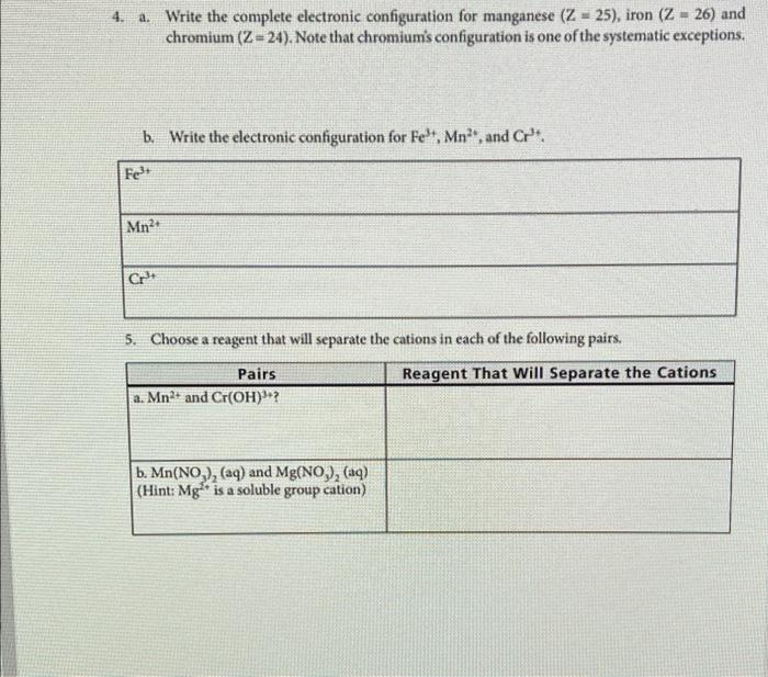 Pre Lab Questions Qualitative Analysis Of Sulfide Group Cations 1 Given The Very Low Value Of K For Cr Oh A Precipit 2