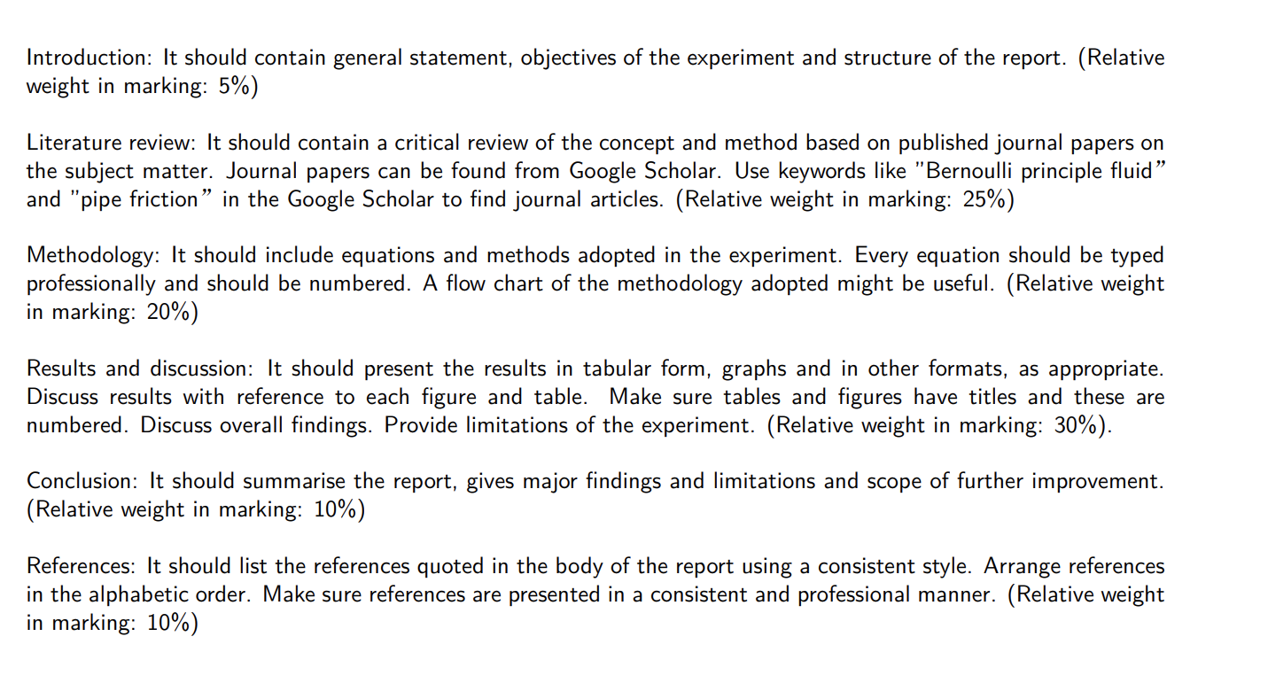 Introduction It Should Contain General Statement Objectives Of The Experiment And Structure Of The Report Relative W 1