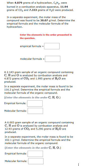When 4 079 Grams Of A Hydrocarbon Cxhy Were Burned In A Combustion Analysis Apparatus 11 94 Grams Of Co And 7 333 Gr 1