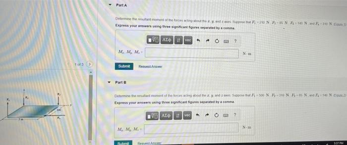 Part A Determine The Rest Of The Forced To Funnnn Express Your Answers Using The Significant Figures Separated By A Comm 1
