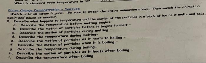What Is Standard Room Temperature In Phase Change Demonstration Youtube Watch Until All Water Is Gone Be Sure To Wat 1