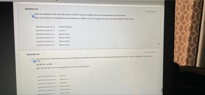 Selected Answer Codon Question 50 Is A 3 Base Code To Produce A Specific Amino Acid What Describes The Locus Of A Gene 2
