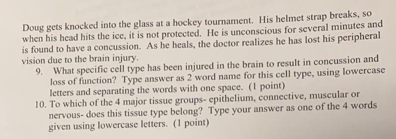 Doug Gets Knocked Into The Glass At A Hockey Tournament His Helmet Strap Breaks So When His Head Hits The Ice It Is N 1
