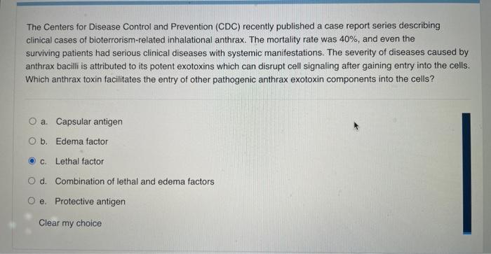 The Centers For Disease Control And Prevention Cdc Recently Published A Case Report Series Describing Clinical Cases O 1