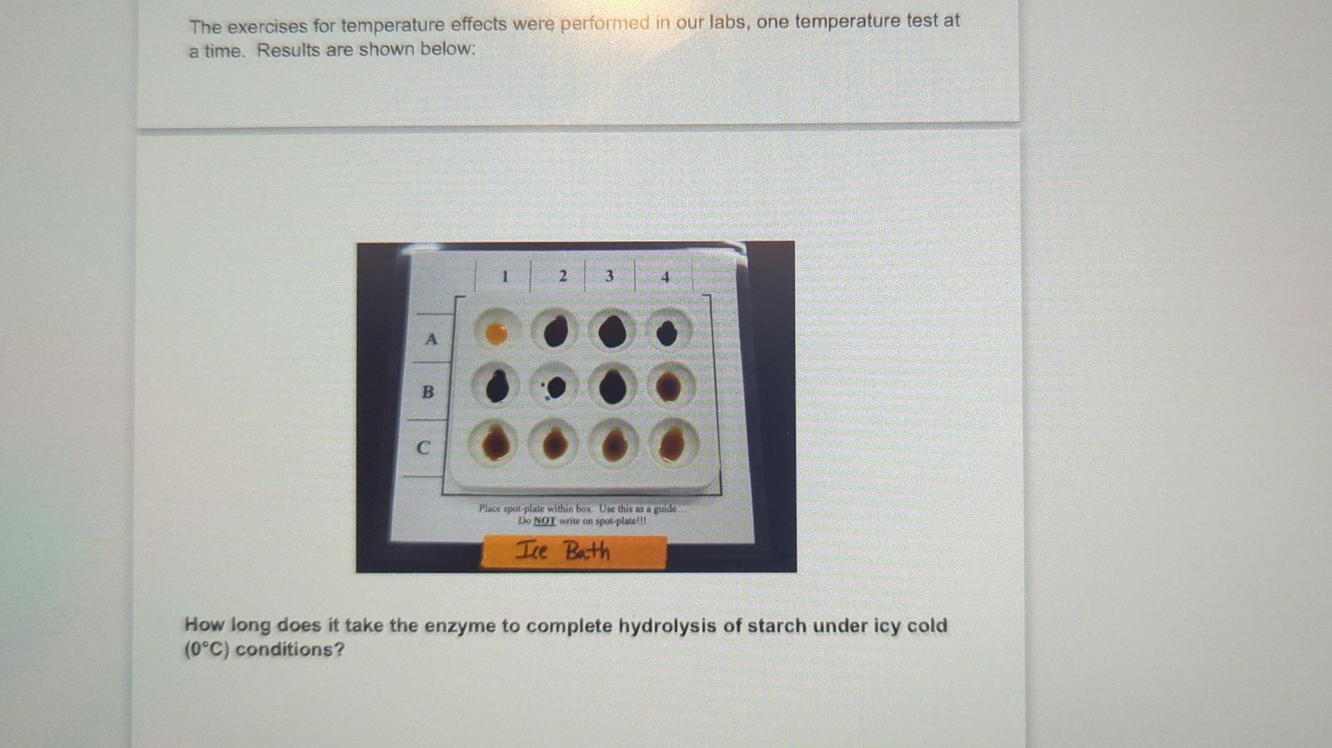 The Exercises For Temperature Effects Were Performed In Our Labs One Temperature Test At A Time Results Are Shown Belo 1
