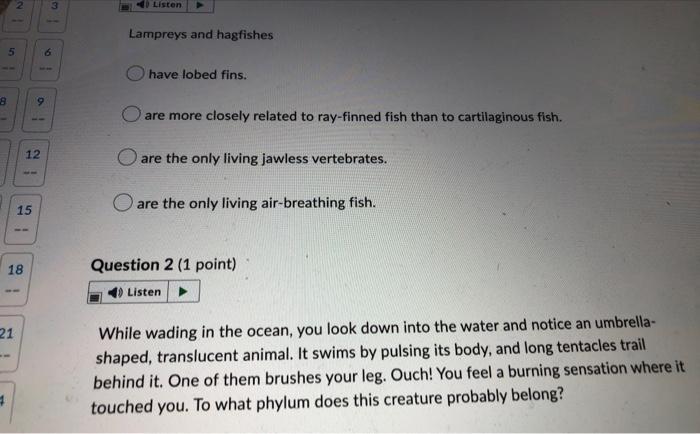 18 5 18 21 1 15 12 9 31 6 Listen Lampreys And Hagfishes Have Lobed Fins Are More Closely Related To Ray Finned Fish Th 1