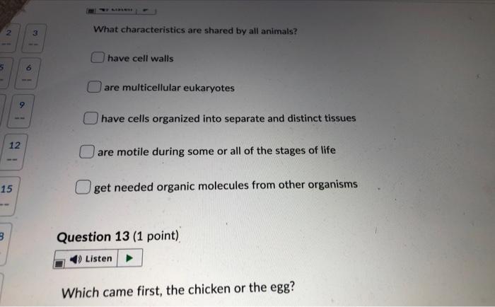 11 4 In 8 2 5 21 9 12 1 15 18 3 6 I Which Traits Are The Defining Characteristics Of All Mammals Placenta Omammary Glan 2
