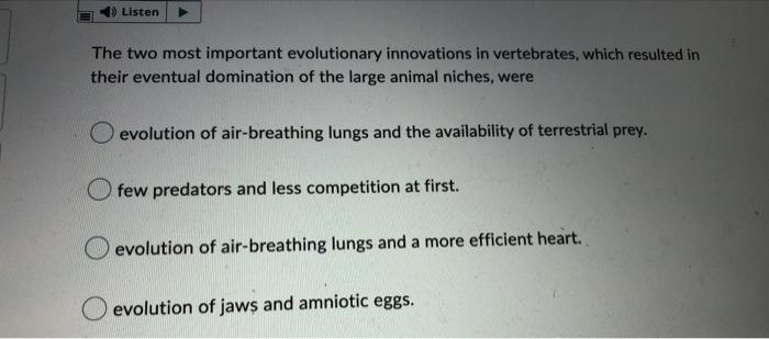 Listen Which Of The Following Would Be Most Closely Related To Humans Sharks Lobe Finned Fishes Bony Fishes Lampreys 4 2