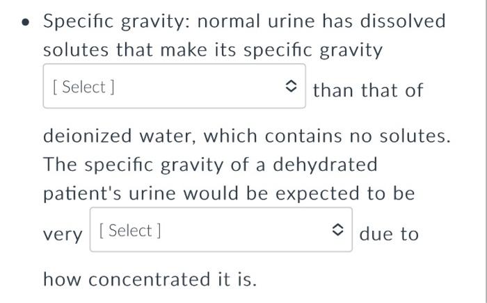 Please Help 1 Concentrated Oxidizes 2 More Less 3 More Less 4 Ions And Urea Crystals Proteins And Blood Cells 5 Alkal 3