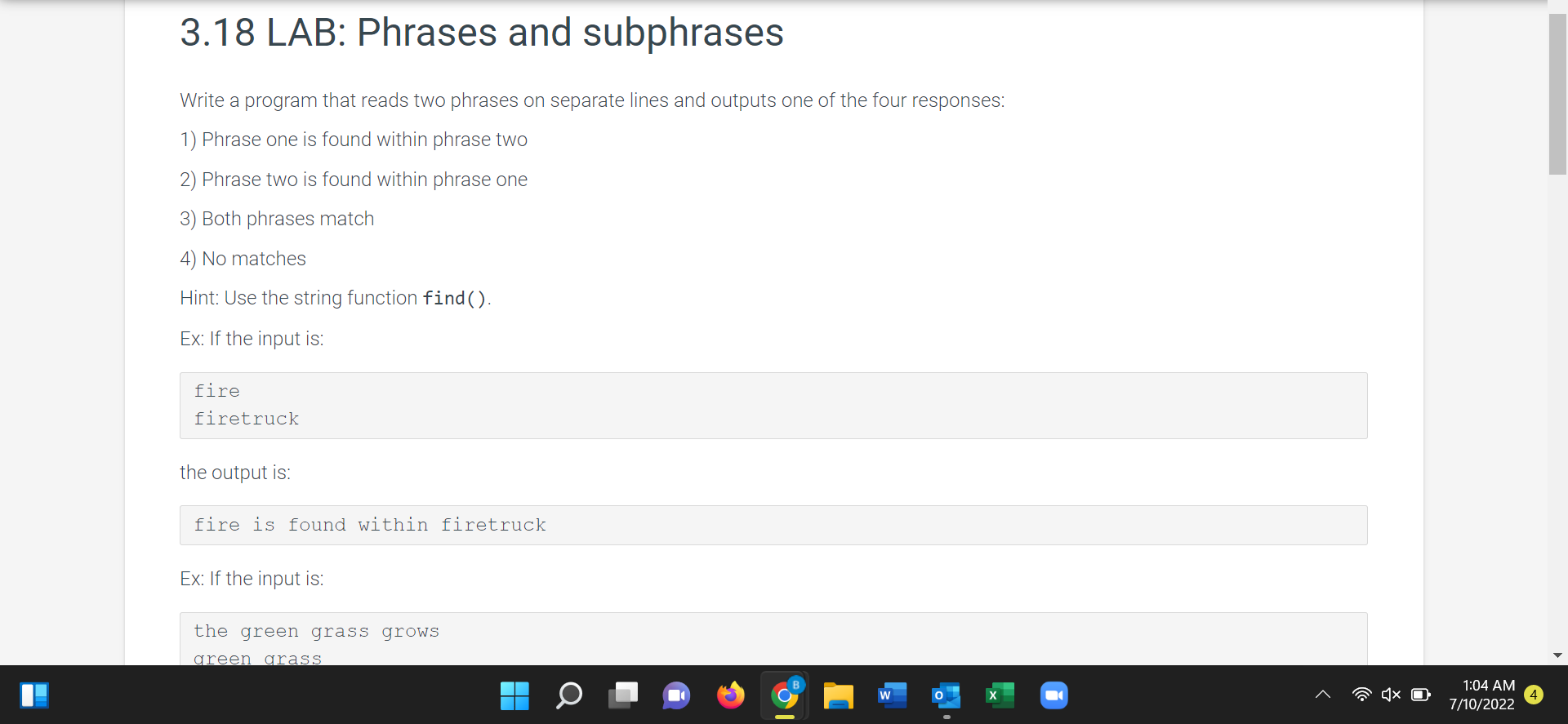 Hi I Need This In C I Am A Bit Confused On Using The String Find Function 1
