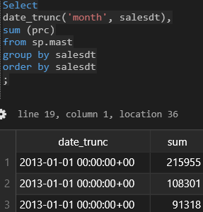 Here Is The Sql Question How Many Total Sales Are Completed Each Month If I Replace 1 With Salesdt Then The Output Wi 3