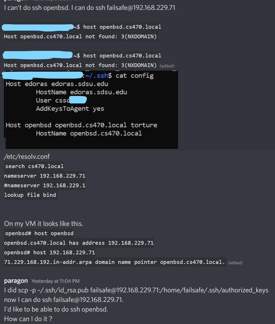 I Can T Do Ssh Openbsd I Can Do Ssh Failsafe 192 168 229 71 Host Openbsd Cs470 Local Host Openbsd Cs470 Local Not Fou 1