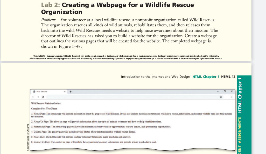 Lab 2 Creating A Webpage For A Wildlife Rescue Organization Problem You Volunteer At A Local Wildlife Rescue A Nonpro 1