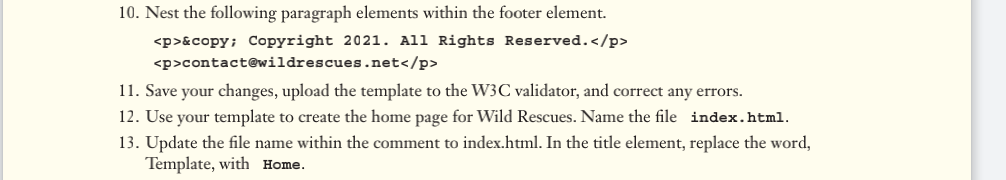 Lab 2 Creating A Webpage For A Wildlife Rescue Problem You Volunteer At A Local Wildlife Rescue Nonprofit Organizatio 4