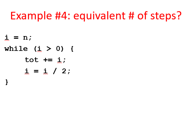Example 4 Equivalent Of Steps I N While I 0 Tot I I 1 2 Www 1